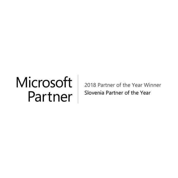 Microsoftov partner leta v Sloveniji za leto 2018